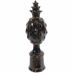 decorative Ceramic Finial, Black
