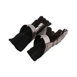 Metal Armor Hand Gloves Pair, Silver