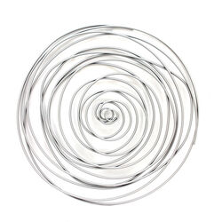 Contemporary Metal Wall Decor with Irregular Spiral Shape, Silver