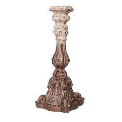 Magnesia Candle Holder , Rustic Brown