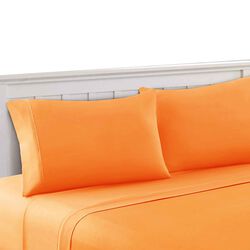 Bezons 4 Piece Full Size Microfiber Sheet Set The Urban Port, Orange
