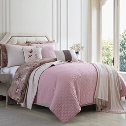 Andria 10 Piece Queen Size Comforter and Coverlet Set The Urban Port, Brown and Pink