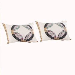26 x 20 Polyester Standard Size Pillow Sham with Ring Patchwork, Multicolor