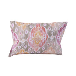 Fabric King Size Pillow Sham with Medallion Pattern, Multicolor