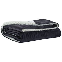 60 x 50 Acrylic Throw with Furry Interior Texture, Set of 3, Black