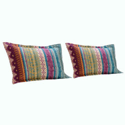 26 x 20 Cotton Filled Standard Sham with Tribal Motif Print, Multicolor