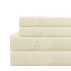 Lanester 3 Piece Polyester Twin XL Size Sheet Set The Urban Port, Cream