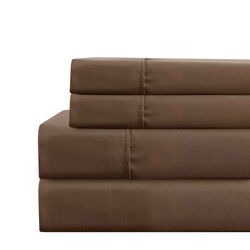 Lanester 3 Piece Polyester Twin Size Sheet Set The Urban Port, Brown