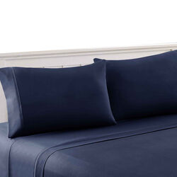 Bezons 4 Piece Queen Size Microfiber Sheet Set The Urban Port, Nay Blue