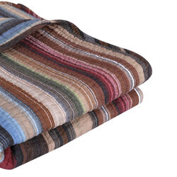 Phoenix Fabric Throw with Striped Prints, Multicolor