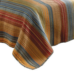 Huascaran 2 Piece Fabric Twin Size Quilt Set with Channel Stitching, Multicolor