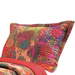 Tisa 2 Piece Reversible Twin Quilt Set with Floral and Fruit Pattern, Multicolor