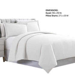 Horten 3 Piece Full Size Microfiber Duvet Set The Urban Port, White