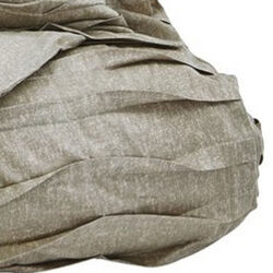 3 Piece Fabric King Duvet Cover Set with Imperfect Folded Design, Gray