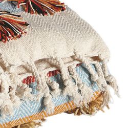 60 x 50 Cotton Throw with Fringe Details, Set of 3, Multicolor