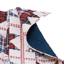 Ebro Fabric Throw Blanket with Octagonal Star Pattern, Multicolor