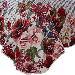 Dublin 2 Piece Reversible Pinstripe and Floral Border Twin Quilt Set, Multicolor