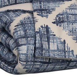 3 Piece Fabric King Comforter Set with Pleated Design, Gray