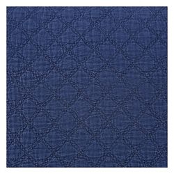 3 Piece Diamond Quilted Polyester King Coverlet Set, Blue