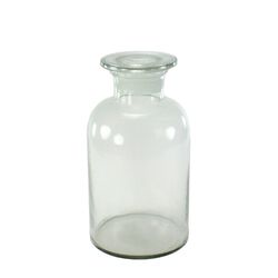Glass Made Pharmacy Jar with Stopper, Large, Clear