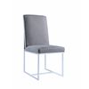Modern Floating Dining Side Chair, Gray, Set of 2