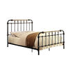 Metal Full Bed with Gold Accent, Black