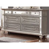 Gracious Slickly Designed Contemporary Style Wooden Dresser, Silver