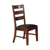 Solid Wood Side Chairs With Ladder Back Set Of 2 Brown
