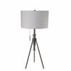 Zaya Contemporary Table Lamp, Brushed Steel