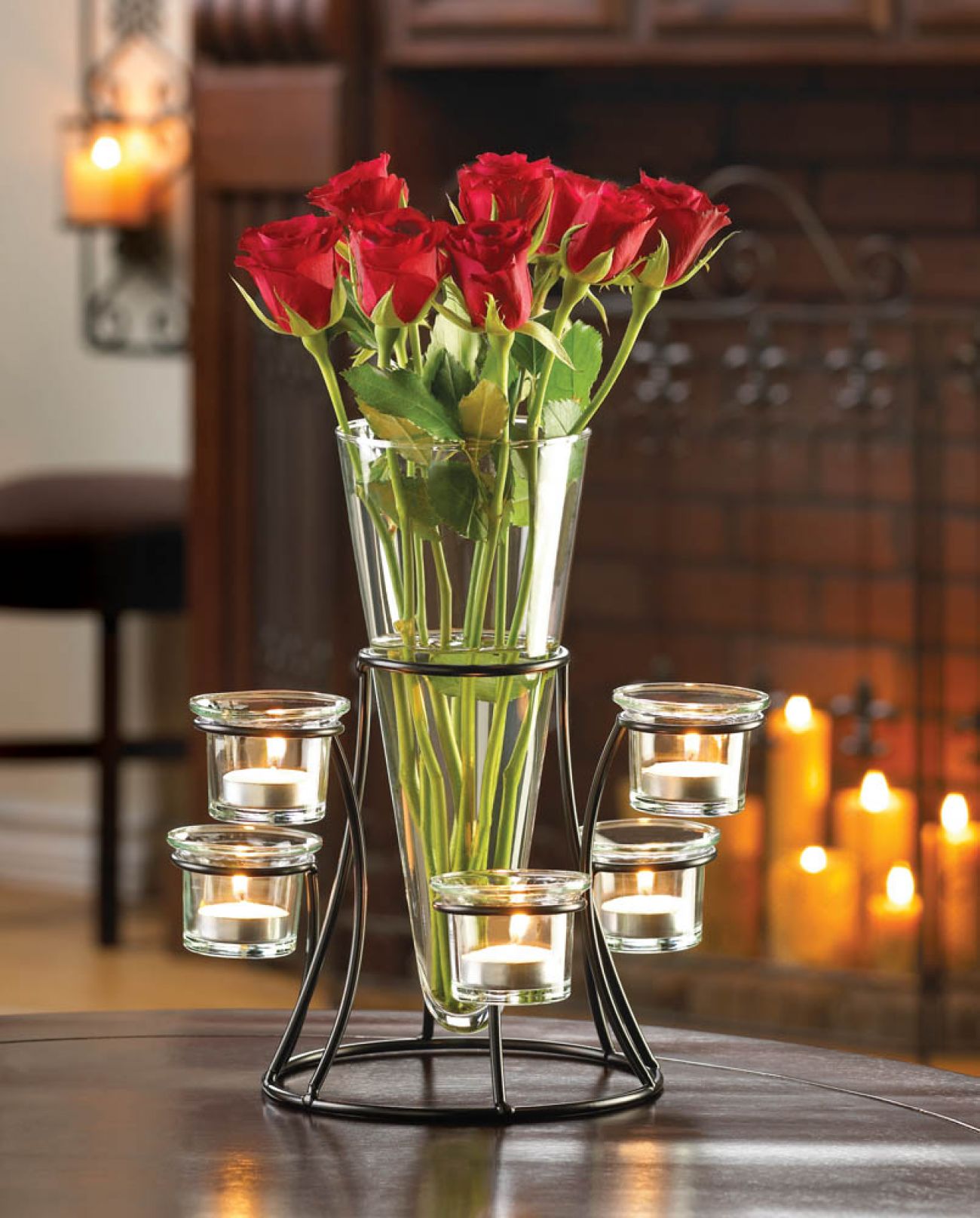 Circular Candle Stand Centerpiece Vase