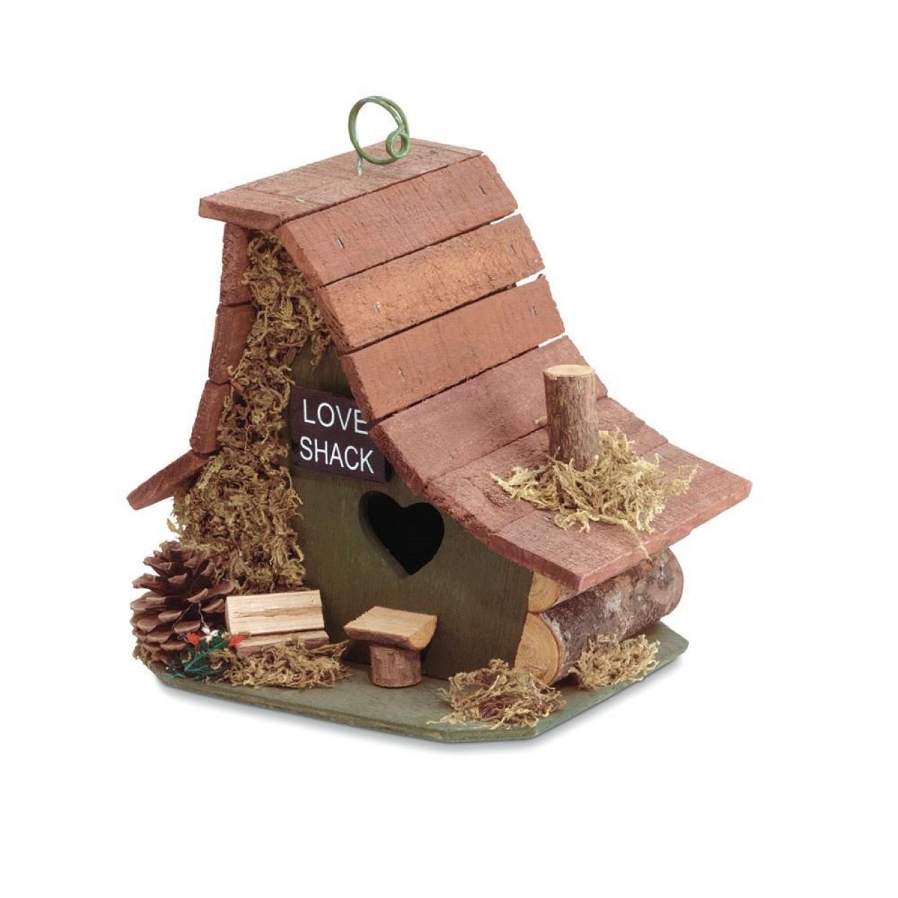 Wooden Love Shack Birdhouse
