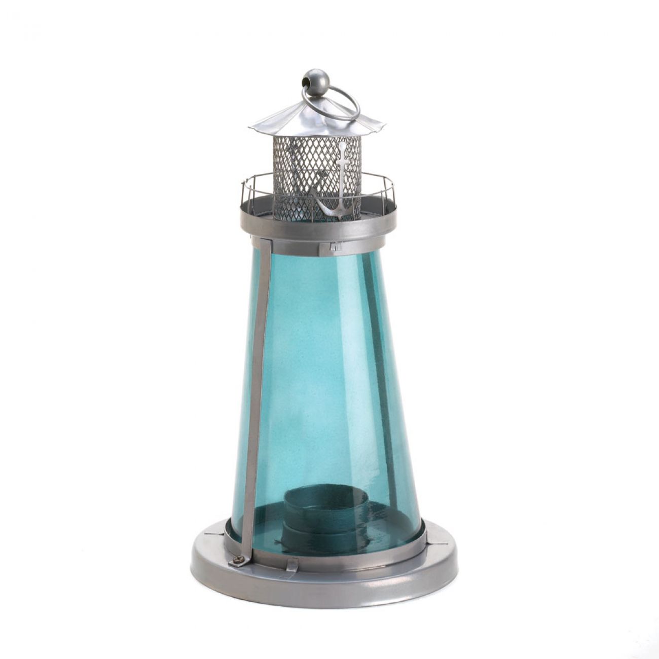 Blue Watch Tower Candle Lantern Lamp