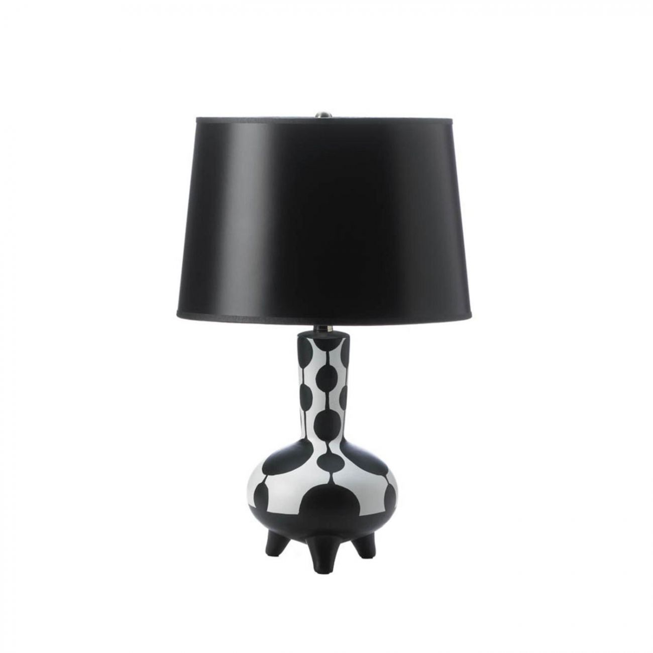 Dollop Black And White Table Lamp