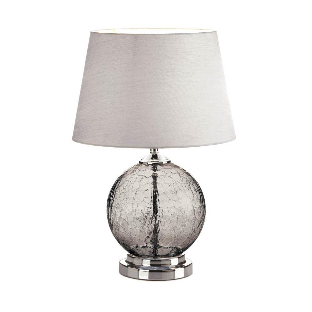 Gray Crackle Glass Table Lamp