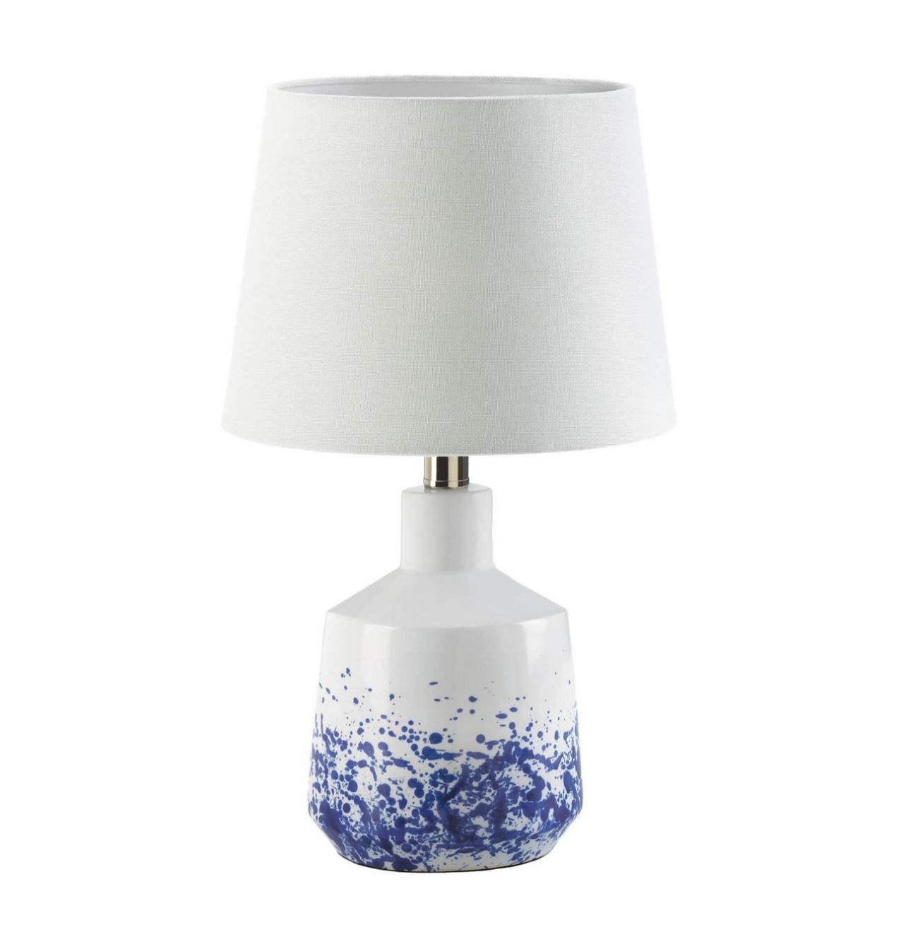 White  Blue Splash Table Lamp