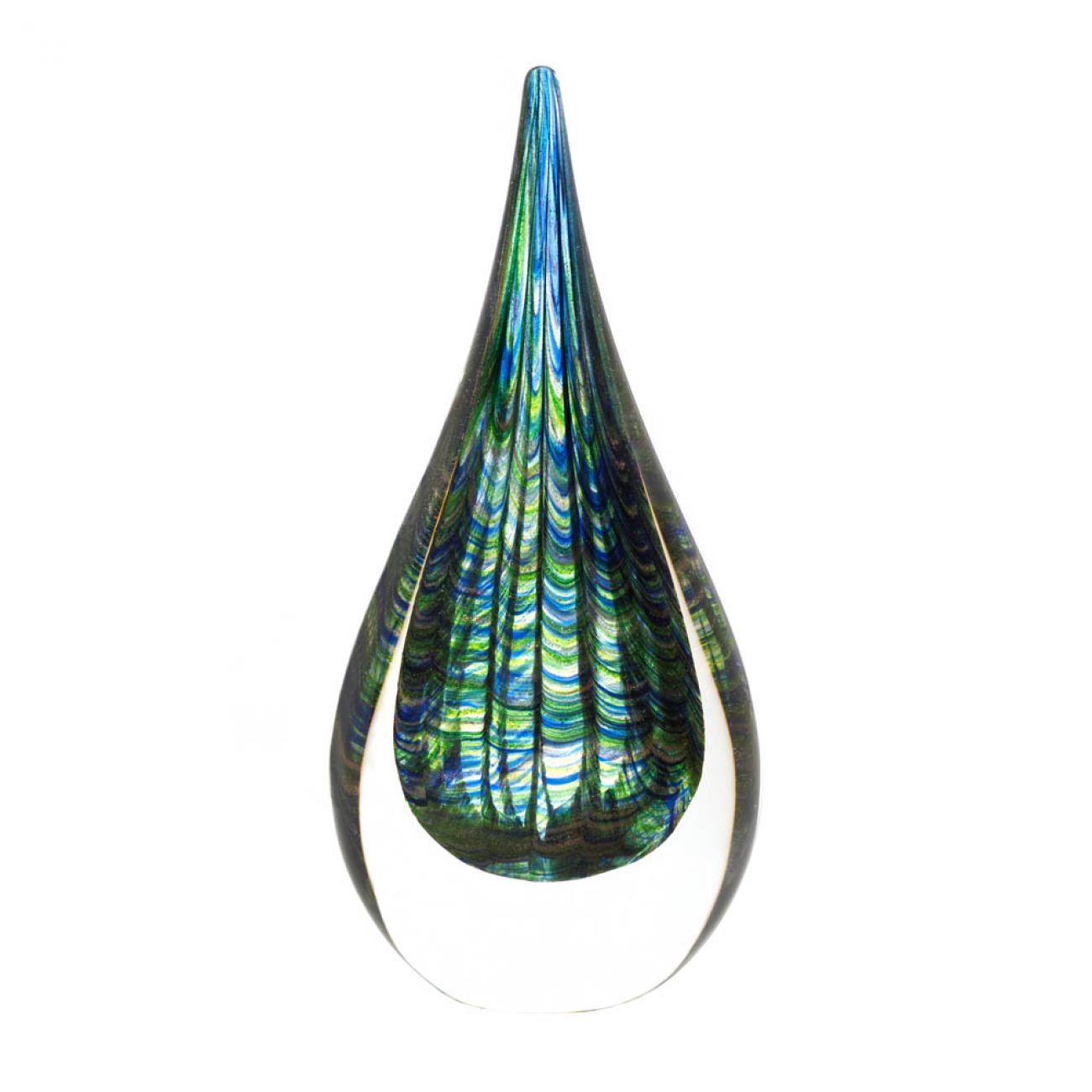 Peacock Art Glass Sculpture