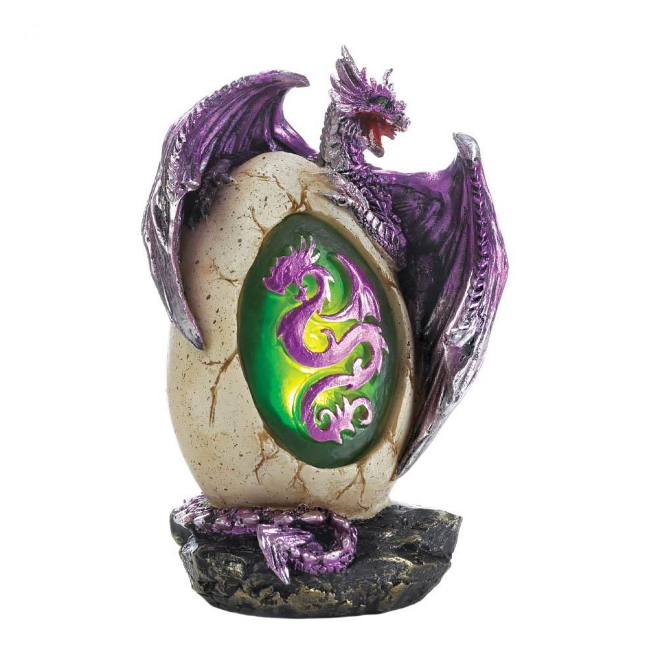 Purple Dragon Egg Statue