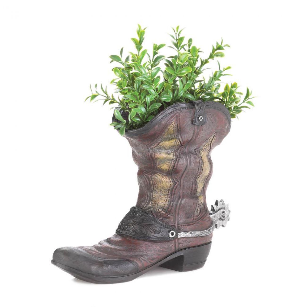 Spurred Cowboy Boot Planter