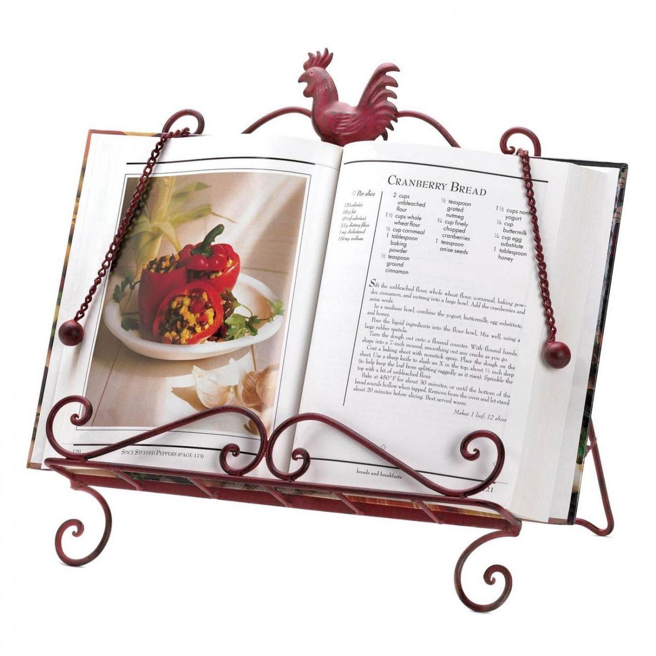Red Rooster Cookbook Stand