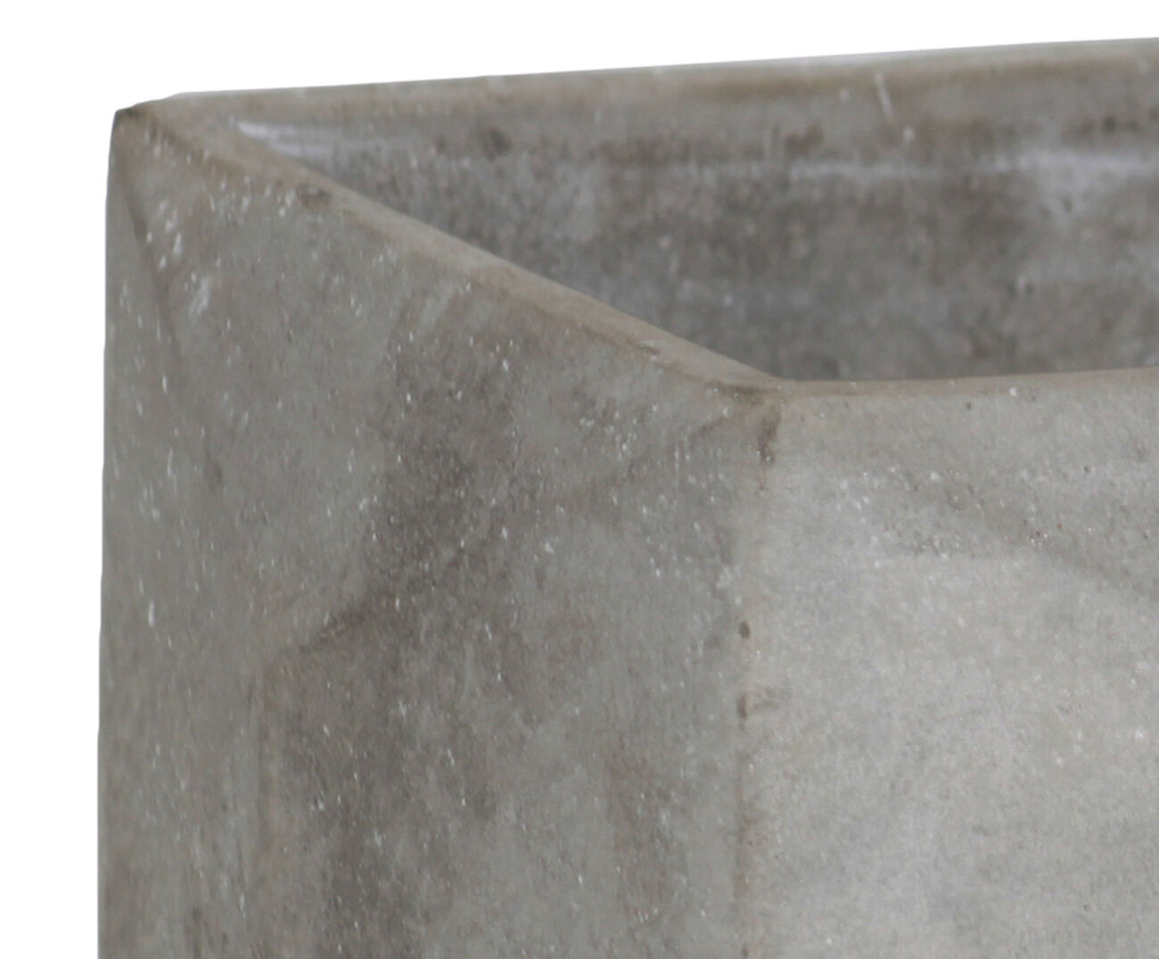 Cement Flower Pot with Square Base and Square Top, Gray