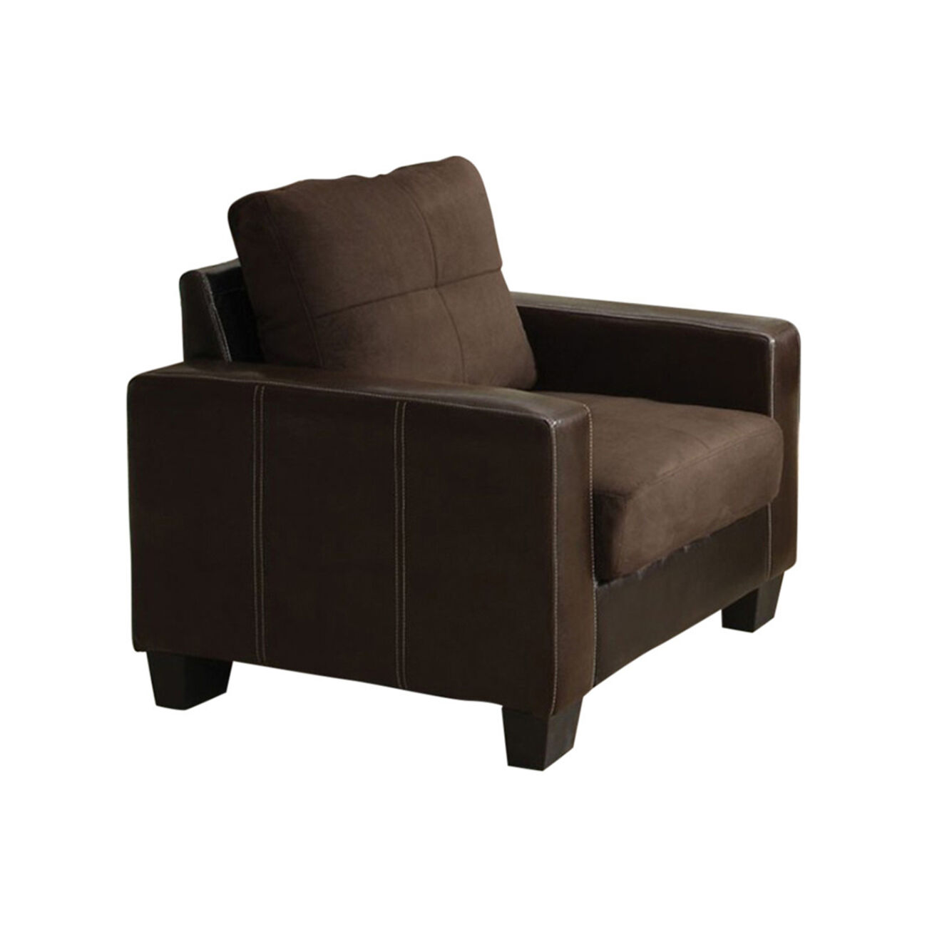 Laverne Contemporary Chair, Chocolate & Espresso Color