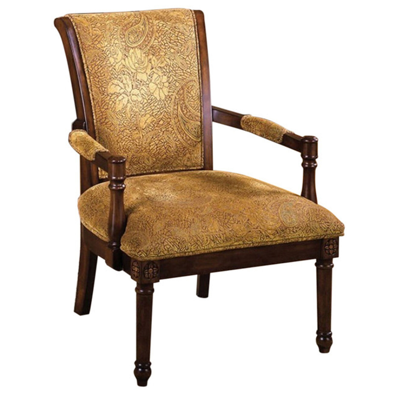 Stockton Traditional Occasional Chair, Antique Oak