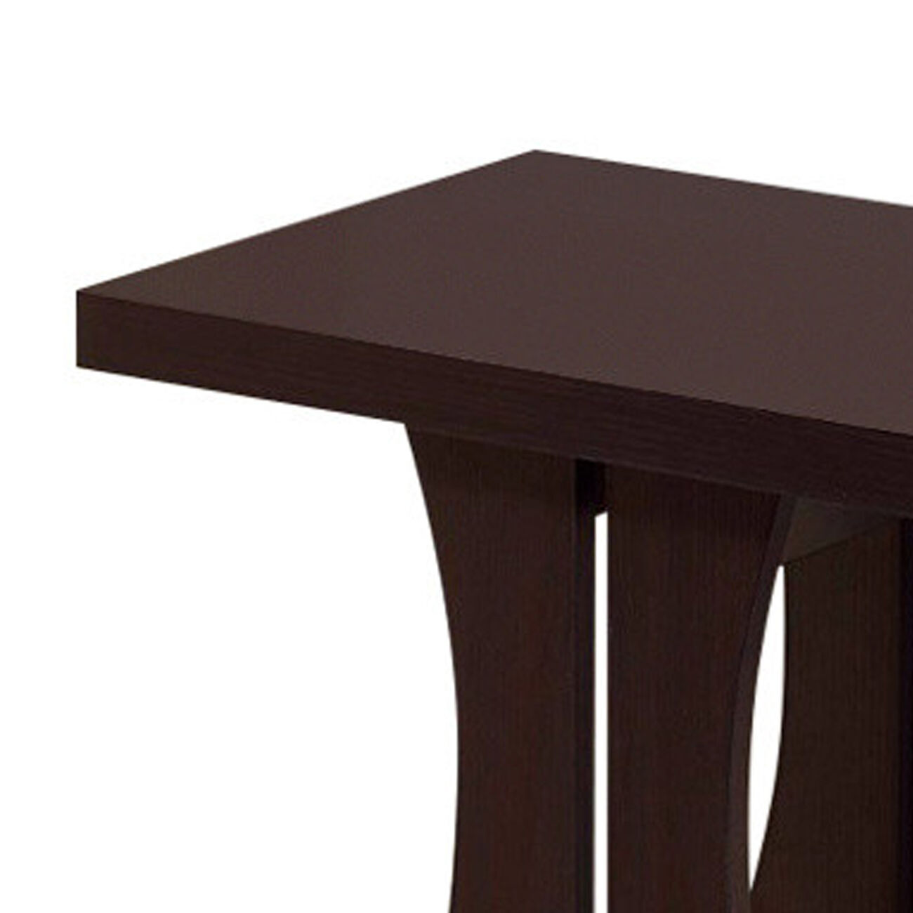 Sophisticated Contemporary Style Chairside Table, Brown Cocoa`