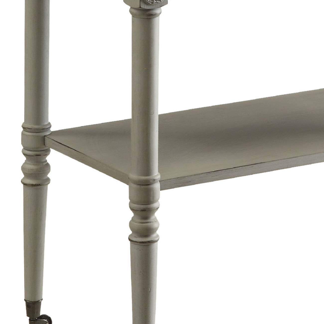 Wooden Serving Tray Table, Gray