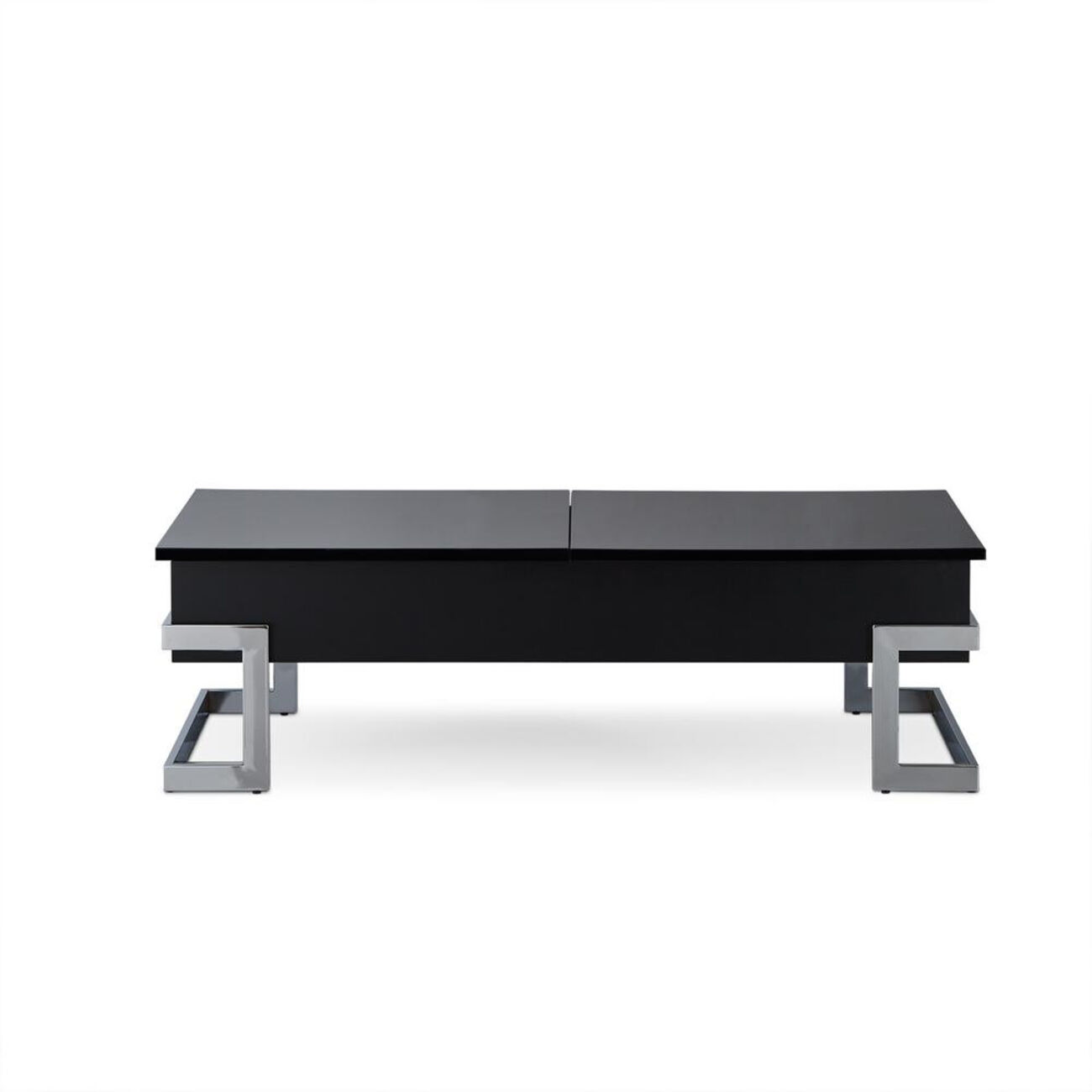 Wooden Coffee Table With Lift Top Storage Space, Black