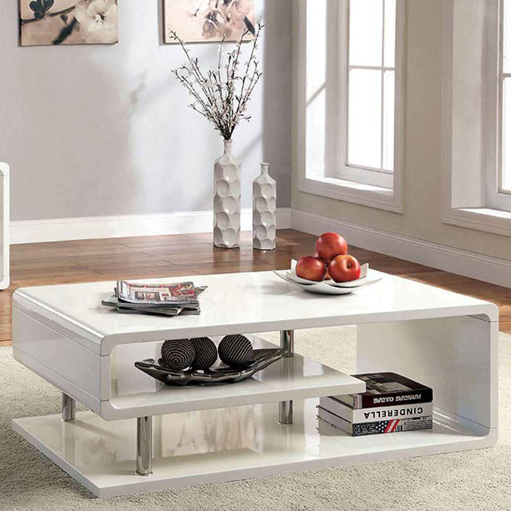 Ninove I Contemporary Style Coffee Table, White