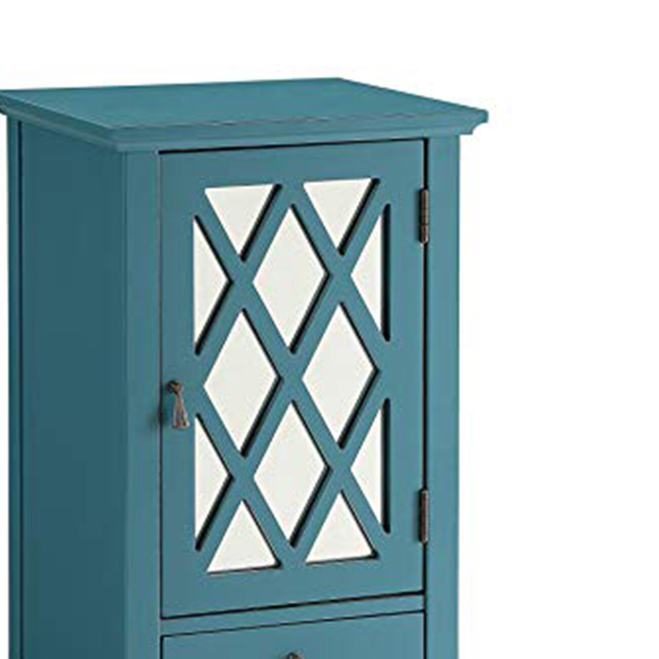Trendy Side Table, Teal Blue