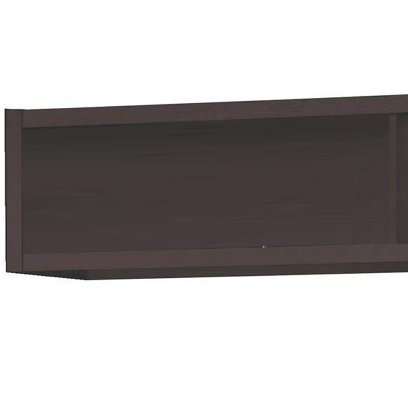 Wooden Media Cabinet Bridge with Back Panel, Espresso Brown