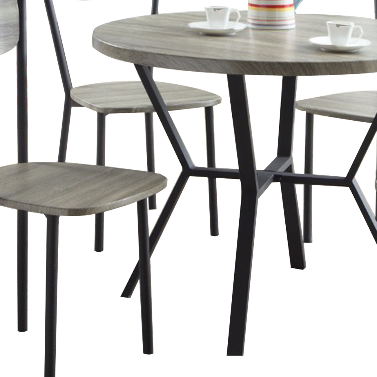 5-Piece Round Dining Table & Chair