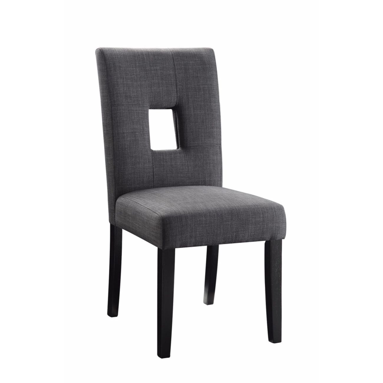 Wooden Dining Side Chair, Gray & Black, Set of 2